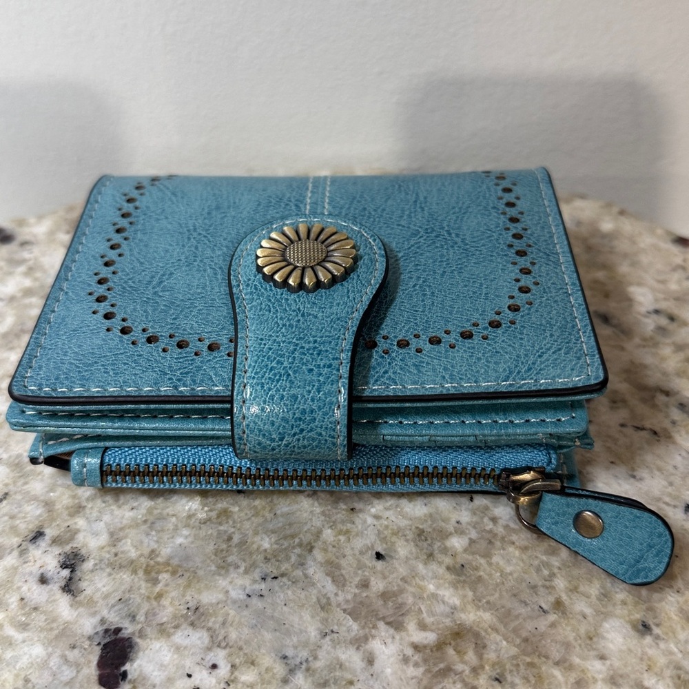 Sendefn Small Wallet Genuine Leather Bifold Purse RFID Blocking Card Holder - Picture 7 of 16